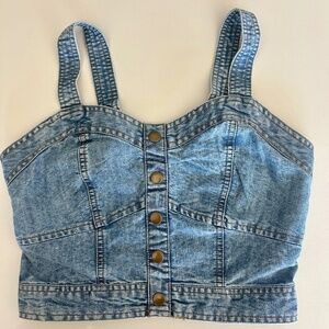 Denim Corset Top